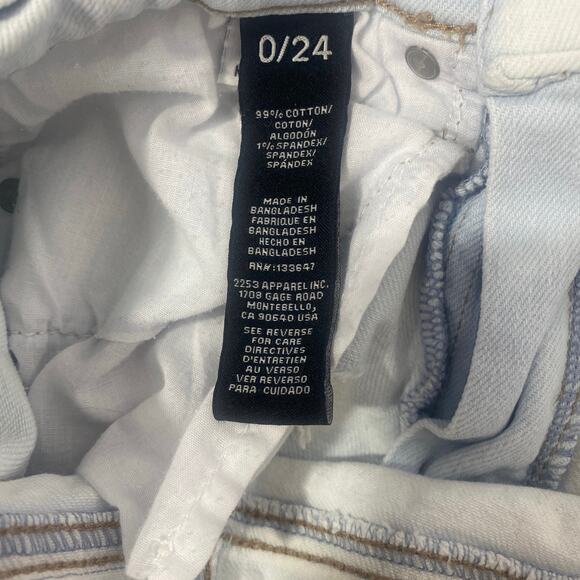 Kendall + Kylie Distressed Icon Short Shorts women size 0 - Picture 4 of 5